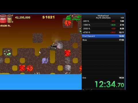 Motherload speedrun 18:46.43