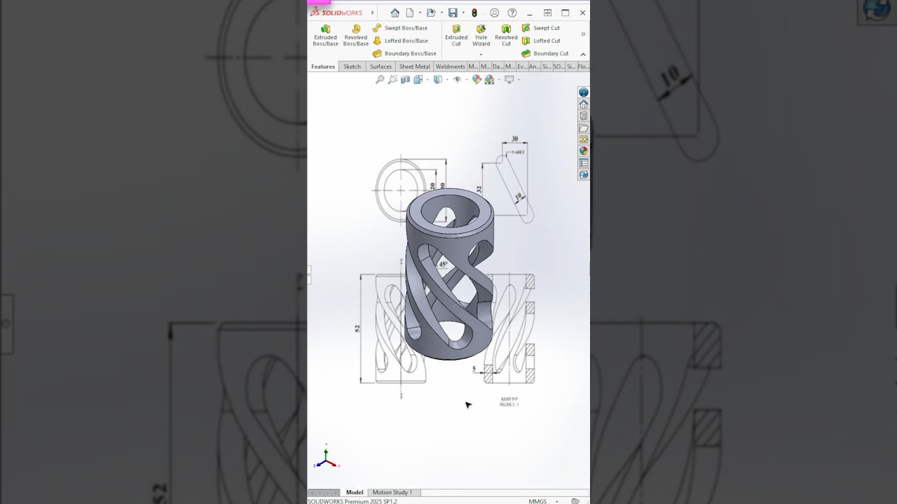 Making a Part in SolidWorks – #quicktips #shorts | Master CAD Studio #solidworks #3ddesign