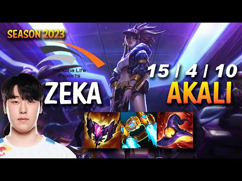 HLE Zeka AKALI vs SYNDRA Mid - KR Ranked