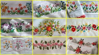 2026 Hemline embroidery border / floral borderline embroidery for tablecloth/ bedsheets/ dupatta