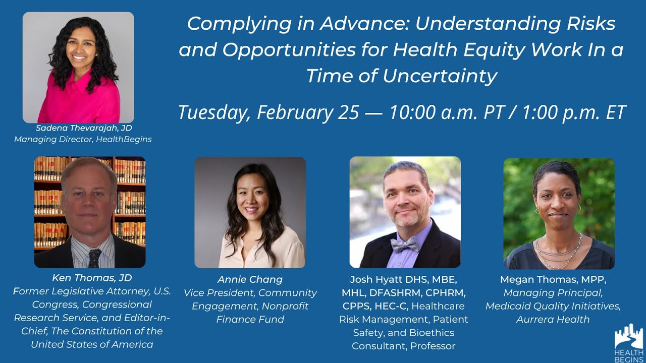Webinar - Understanding Risks and Opportunities for Health Equity Work In a Time of Uncertainty