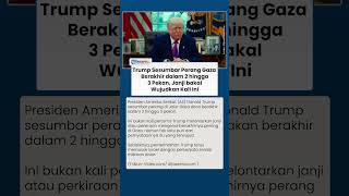 Trump Yakin Perang Israel-Hamas bakal Berakhir Baik dalam 2-3 Minggu: akan Kita Wujudkan