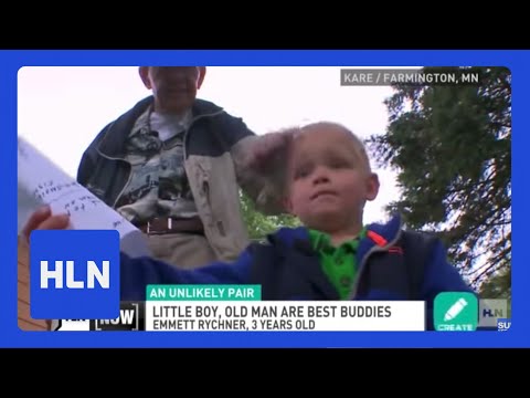 WWII veteran and toddler: Friends for life