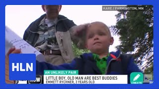 WWII veteran and toddler: Friends for life