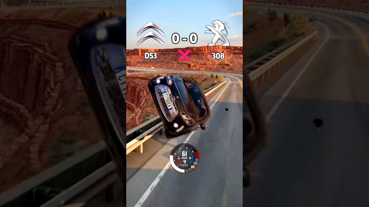 Peugeot vs Chitron cars test | #gaming #automobile #beamngdrive #mercedes