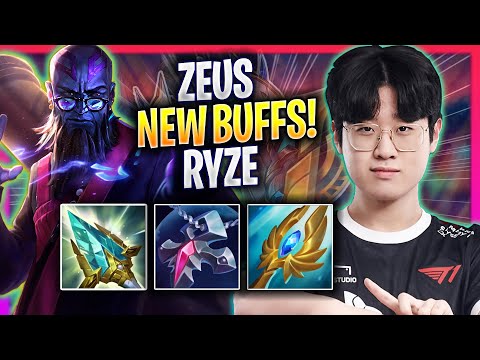 ZEUS TRIES RYZE WITH NEW BUFFS! - T1 Zeus Plays Ryze TOP vs Teemo! | Season 2024