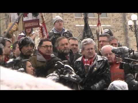NDP speakers, Idle no More protest - 012813