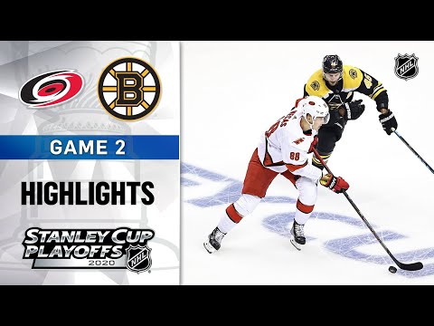 NHL Highlights | First Round, Gm2 Hurricanes @ Bruins - Aug. 13, 2020
