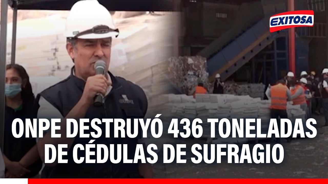 🔴🔵 Callao: ONPE destruye 436 toneladas de cédulas de sufragio