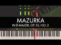 Frédéric Chopin - Mazurka in D Major, Op. 33, No. 2