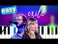 Taylor Swift - exile (feat. Bon Iver)  100% EASY PIANO TUTORIAL