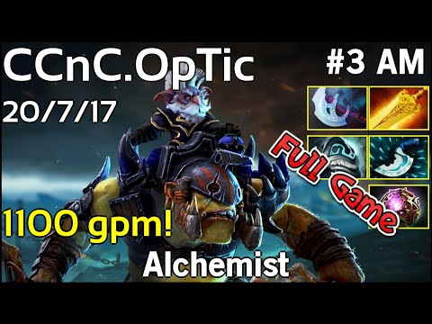 1100 gpm! CCnC [OpTic] Alchemist - Dota 2 Full Game 7.18
