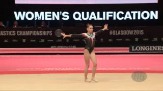 MARTIN Claire (FRA) - 2015 Artistic Worlds - Qualifications Floor Exercise