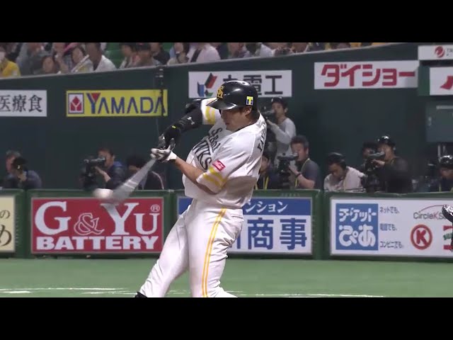 【8回裏】「柳田シフト」破った!! ホークス・柳田が追撃のタイムリー!! 2016/4/29 H-L