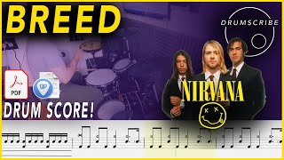 Breed - Nirvana | DRUM SCORE Sheet Music | #314 DRUMSCRIBE