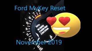 Ford MyKey Reset and Clear Without Admin Key!!! *Easiest Method* *November 2019*