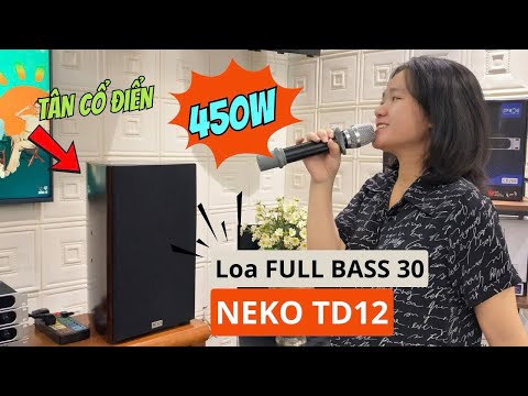 Loa full Bass 30 Neko TD12 công suất 450W - Thiết kế tân cổ điển sang trọng, âm hay