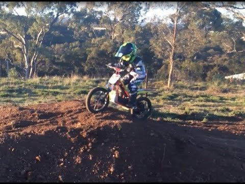 Elijah Clarke testing his PeeWee 50 track