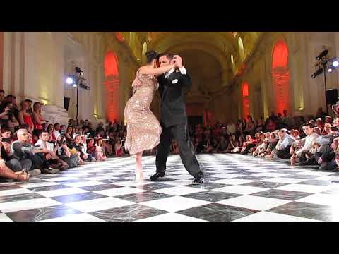  Neri Piliu  and  Yanina Quiñones  are  dancing  to  a  nontraditional song  at  Torino Tango Festival  in  2019