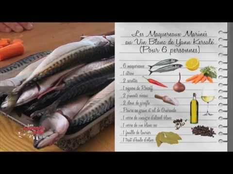 Recette : Maquereaux marinés au vin blanc de Yann - Les Carnets de Julie - La route des vins