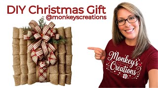 How to Make a Rustic Christmas Gift Wreath | Easy Christmas DIY