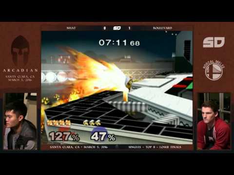NorCal Arcadian 2016: Nhat (Fox) vs Boulevard (Luigi) - Singles Top 8 - Loser Finals