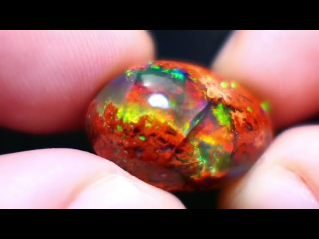 أوبال حجري مكسيكي طبيعي (غير معالج) 14.45 قيراط