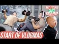 WORKING OUT WHILE INJURED | CHEST & ABS | START OF VLOGMAS