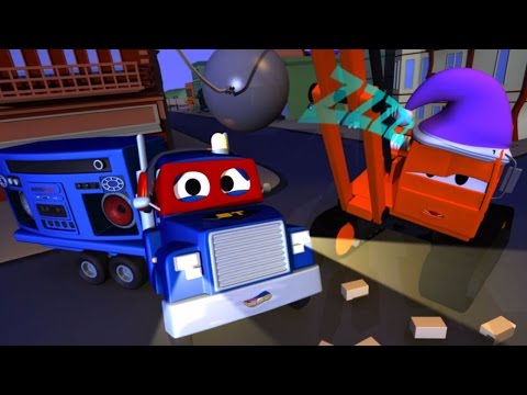 Carl the Super Truck and Sleeping Dane in Car City | Trucks Cartoon for kids