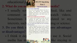 IELTS Speaking Part 1 #Topic Social Media #Albutt Academy