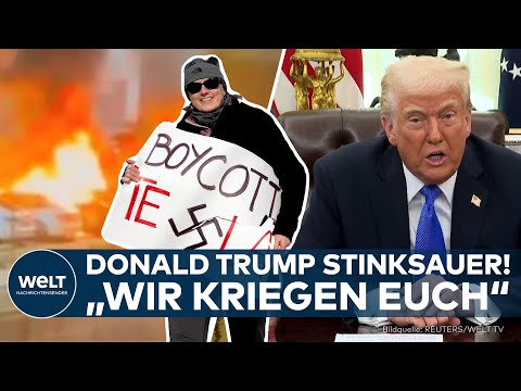 BRANDSERIE IN USA: "TESLA TERROR" - TRUMP stinksauer! Elon Musk sieht gezielte Angriffe auf Tesla