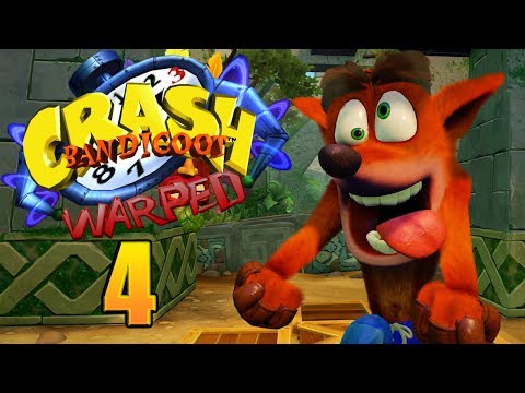 Crash Bandicoot 3: WARPED (N-Sanity HD) playthrough pt4 - Running From Dinos