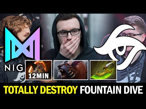 NIGMA vs SECRET — No Mercy Fountain Dive