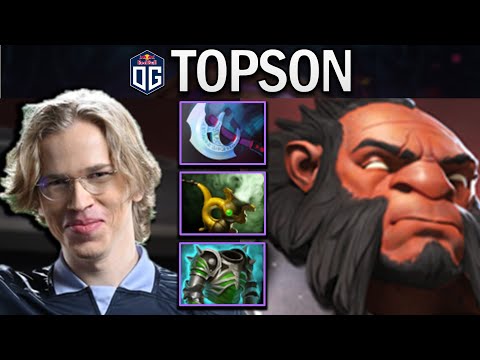 OG.TOPSON SMURF AXE WITH CUIRASS-PIPE - DOTA 2 7.29 GAMEPLAY