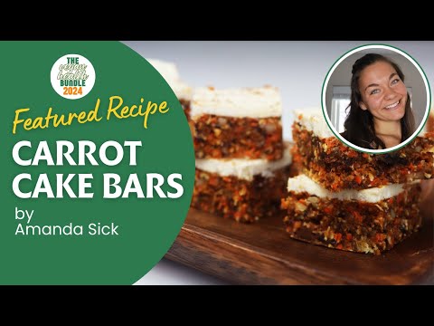 🍰 🥕 CARROT CAKE BARS 🌱 vegan! gluten-free! oil-free 🌱 Get the recipe in link below 👇