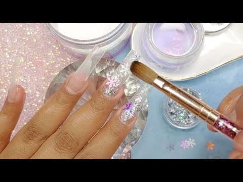 HOLO SILVER AND SNOWFLAKES DESIGN❄/ USING C CURVE TIPS