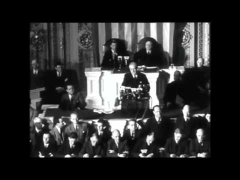 FDR Declares War On Japan (Infamy Speech)
