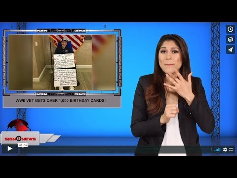 WWII Vet gets over 1,000 birthday cards! (ASL - 11.13.19)