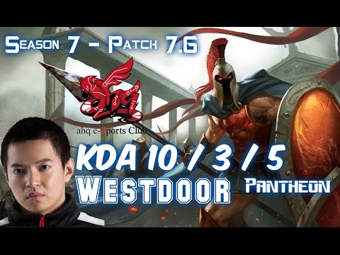 AHQ Westdoor PANTHEON vs KATARINA Mid - Patch 7.6 KR Ranked