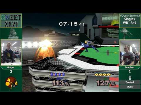 SWEET 26 - Ginger (Falco) vs Drephen (Sheik) - SSBM WR1