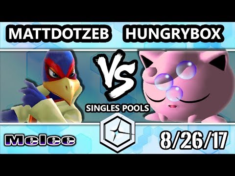 Shine 2017 SSBM - MIOM.BBES MattDotZeb (Falco) vs Liquid'Hungrybox (Jigglypuff) - Smash Melee Pools