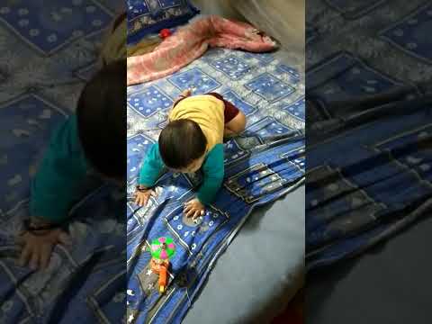 cute baby trying to walk but dont 🤣😂 finally he got his toy 😇🥰❤️