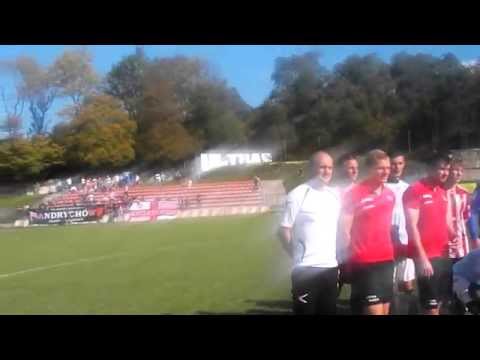 Jubileuszowy mecz  95 lecia AKS Beskid Andrychów z CRacovią/ zdjęcie uczestnikówi/ 11 X 2014