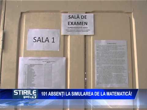 101 absenti la simularea de la matematica