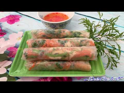 Rau củ cuốn bánh tráng