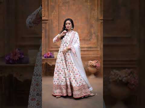 VE DF-2 Art Silk Wholesale Gown With Dupatta Catalog – product video thumbnail