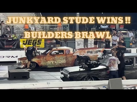 Brandon Sandlian's JUNKYARD STUDE WINS !! |Big Tire No Prep Builders Brawl | EXTREME 660 drag racing