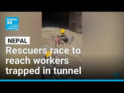 Nepal army races to rescue more than 100 trapped in hydropower tunnel after floods