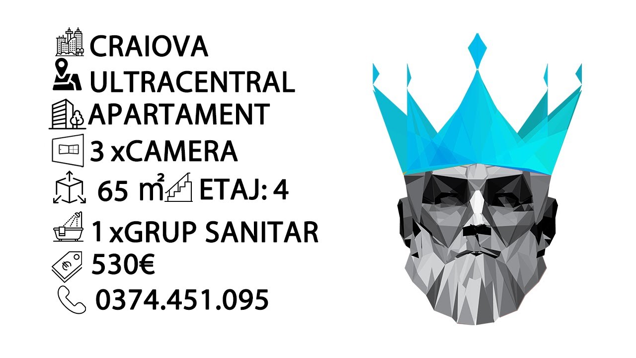 Tur video Ultracental  |3 camere | Decomandat | Centrala proprie |  