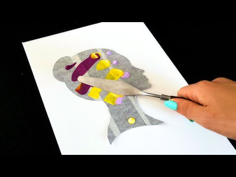 3D Texture Paint Techniques / Girl Silhouette Art / Double Exposure